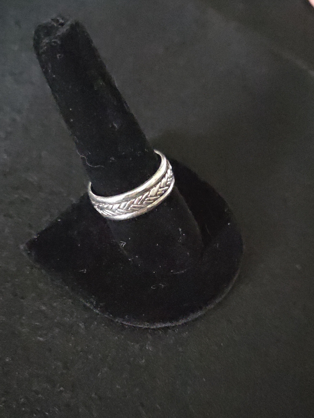 Vintage Mexico Sterling Silver Braided Band Ring